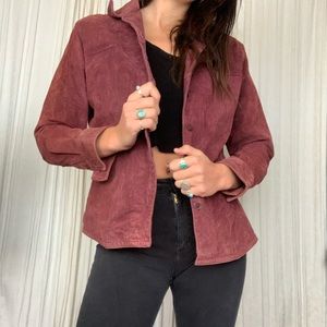 Vintage Womens LEATHER / suede coat